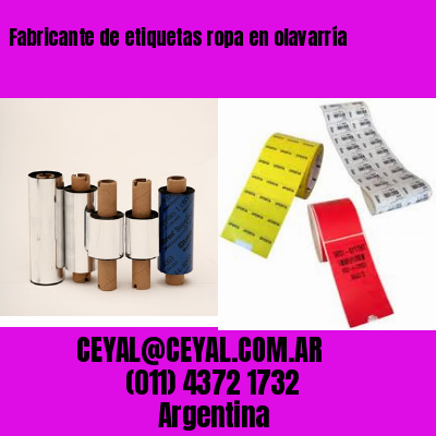 Fabricante de etiquetas ropa en olavarría