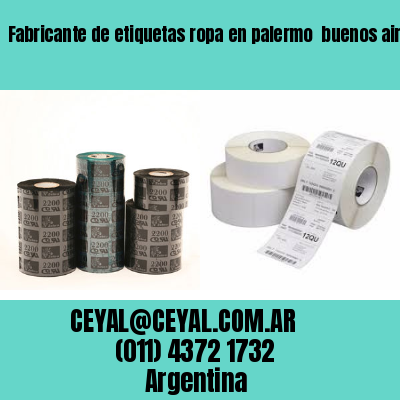 Fabricante de etiquetas ropa en palermo  buenos aires