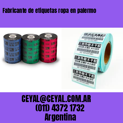 Fabricante de etiquetas ropa en palermo