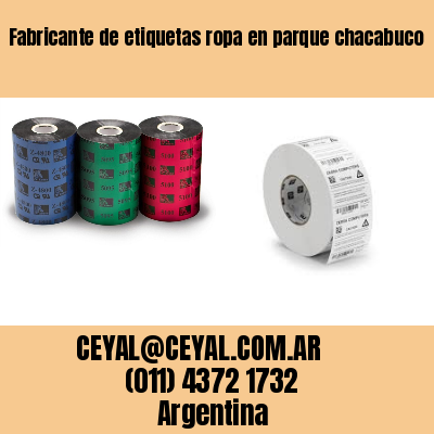 Fabricante de etiquetas ropa en parque chacabuco