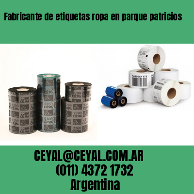 Fabricante de etiquetas ropa en parque patricios