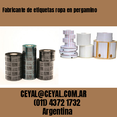 Fabricante de etiquetas ropa en pergamino