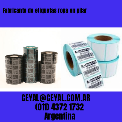 Fabricante de etiquetas ropa en pilar