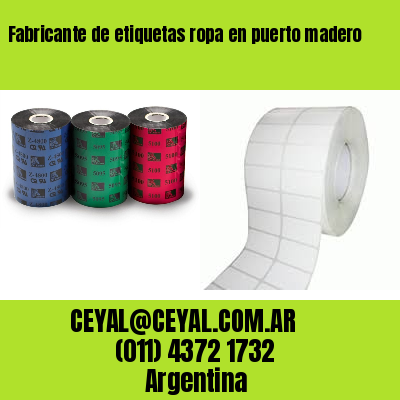 Fabricante de etiquetas ropa en puerto madero