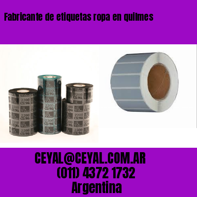 Fabricante de etiquetas ropa en quilmes