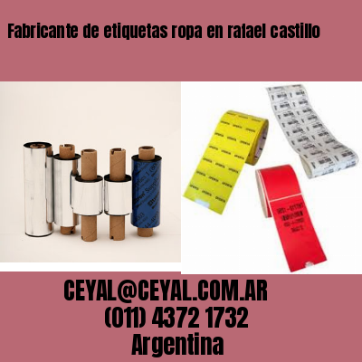 Fabricante de etiquetas ropa en rafael castillo