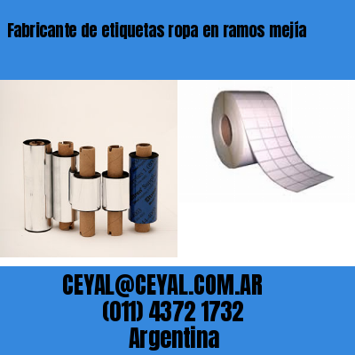 Fabricante de etiquetas ropa en ramos mejía