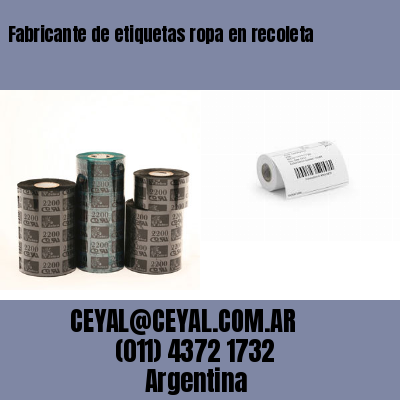 Fabricante de etiquetas ropa en recoleta