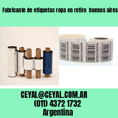 Fabricante de etiquetas ropa en retiro  buenos aires