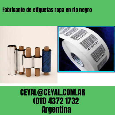 Fabricante de etiquetas ropa en rio negro