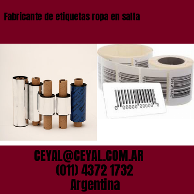 Fabricante de etiquetas ropa en salta