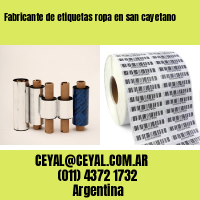 Fabricante de etiquetas ropa en san cayetano
