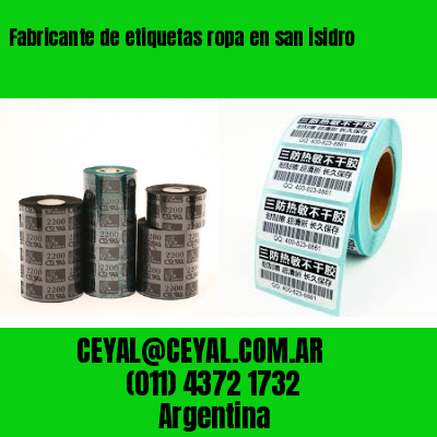 Fabricante de etiquetas ropa en san isidro