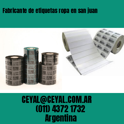 Fabricante de etiquetas ropa en san juan