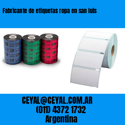 Fabricante de etiquetas ropa en san luis