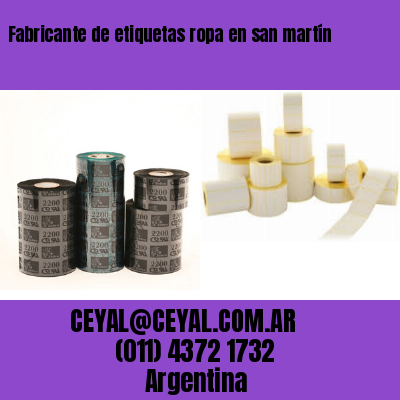 Fabricante de etiquetas ropa en san martín