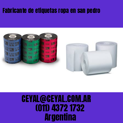 Fabricante de etiquetas ropa en san pedro