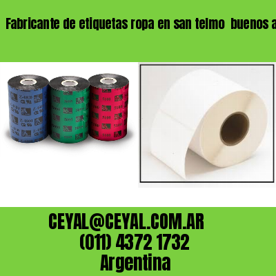 Fabricante de etiquetas ropa en san telmo  buenos aires