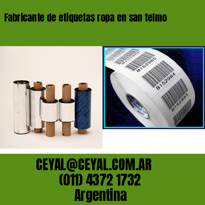 Fabricante de etiquetas ropa en san telmo
