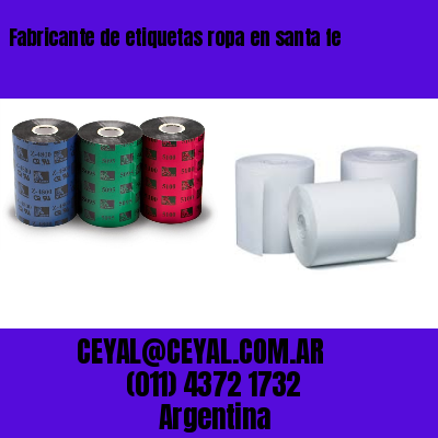 Fabricante de etiquetas ropa en santa fe