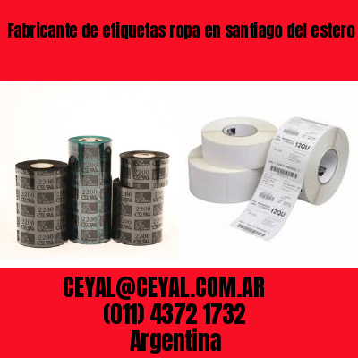 Fabricante de etiquetas ropa en santiago del estero