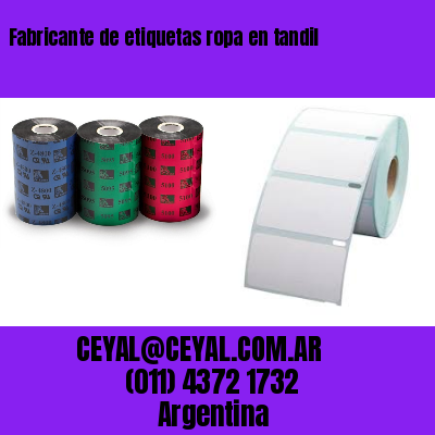 Fabricante de etiquetas ropa en tandil