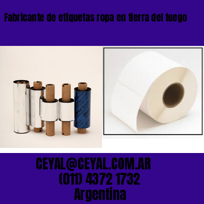 Fabricante de etiquetas ropa en tierra del fuego