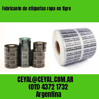 Fabricante de etiquetas ropa en tigre