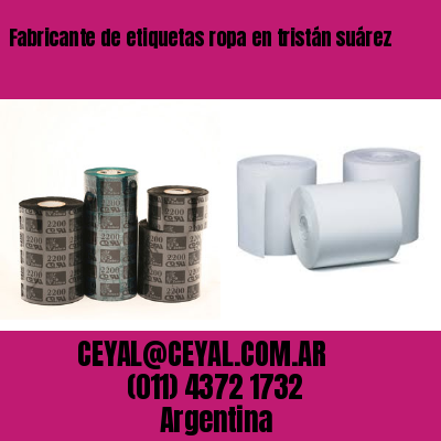 Fabricante de etiquetas ropa en tristán suárez