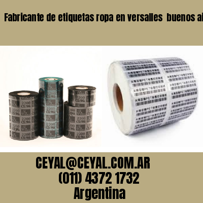Fabricante de etiquetas ropa en versalles  buenos aires