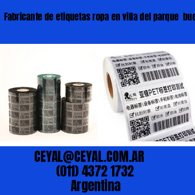 Fabricante de etiquetas ropa en villa del parque  buenos aires
