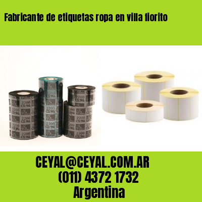 Fabricante de etiquetas ropa en villa fiorito