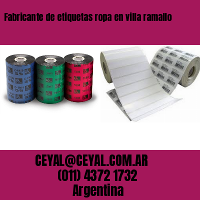Fabricante de etiquetas ropa en villa ramallo