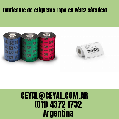 Fabricante de etiquetas ropa en vélez sársfield