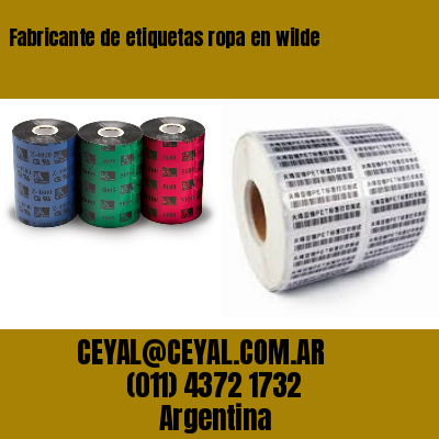 Fabricante de etiquetas ropa en wilde