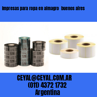 Impresas para ropa en almagro  buenos aires