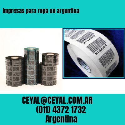 Impresas para ropa en argentina