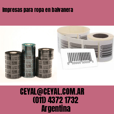 Impresas para ropa en balvanera