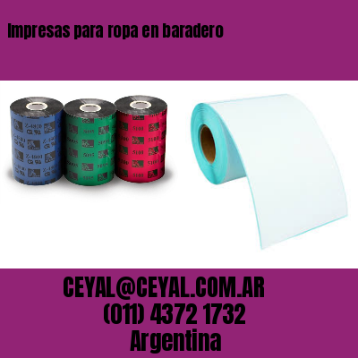 Impresas para ropa en baradero