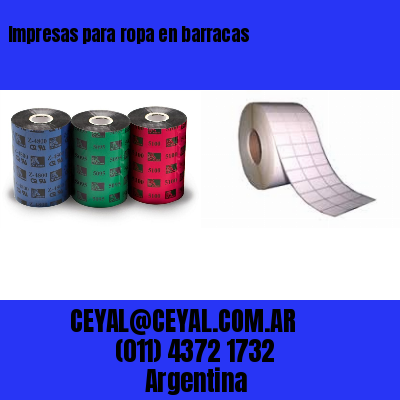 Impresas para ropa en barracas