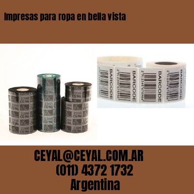 Impresas para ropa en bella vista