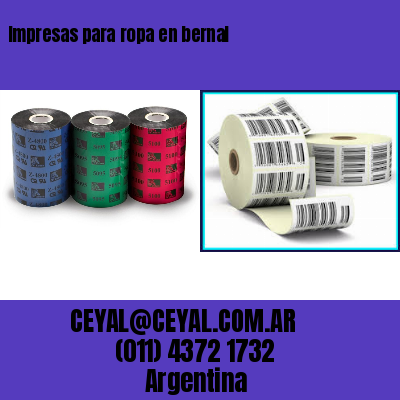 Impresas para ropa en bernal