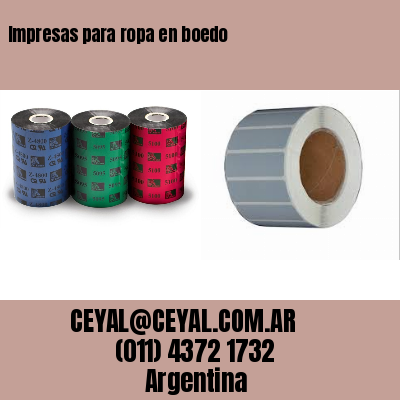 Impresas para ropa en boedo