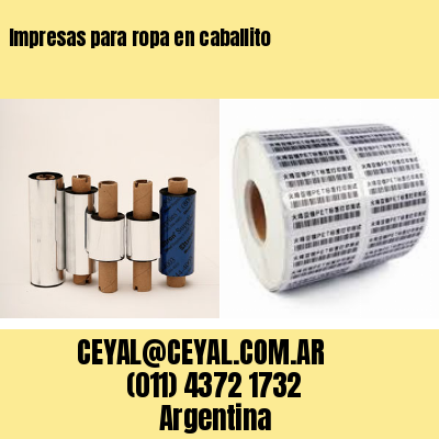Impresas para ropa en caballito