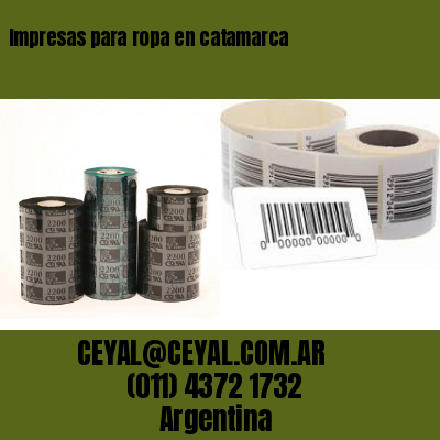 Impresas para ropa en catamarca