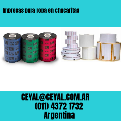 Impresas para ropa en chacaritas