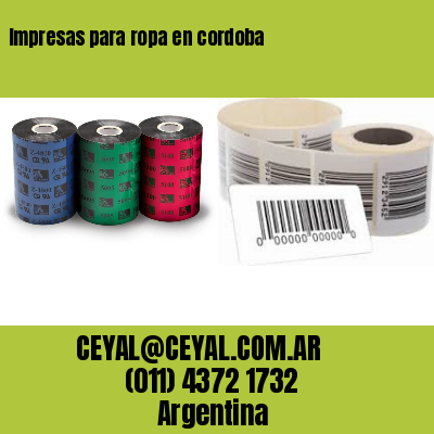 Impresas para ropa en cordoba