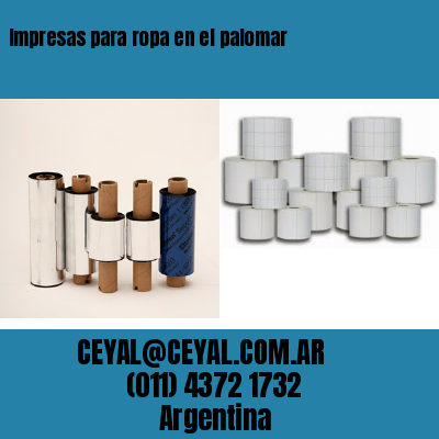 Impresas para ropa en el palomar