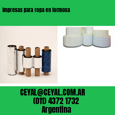 Impresas para ropa en formosa