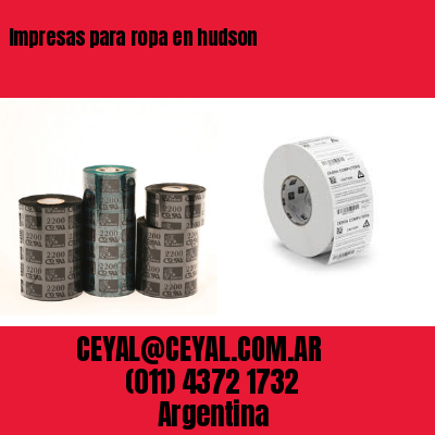 Impresas para ropa en hudson